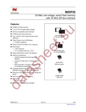 M25P32-VMF6G datasheet  